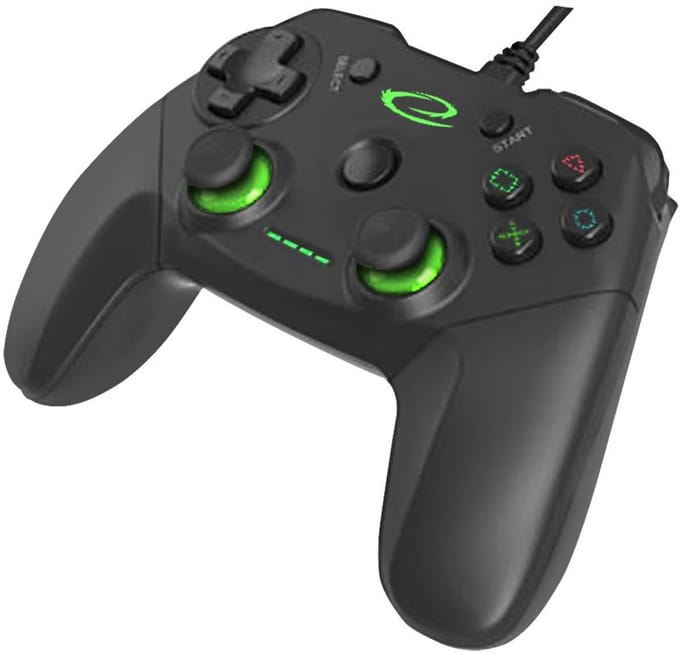 Esperanza Gamepad Controller Voor Ps3 Pc Usb Vanquisher Zwart Nieuw Origineel