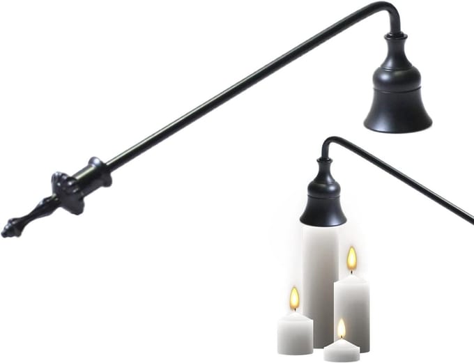 Kaarsblusser - Lont tool - Veilig doven - Klokvormig ontwerp - 25.8 cm pakket - Metaal