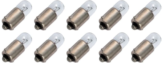Signaallamp Ba9s 30V 1.5W - 50 mAh - 10 stuks - T9 Gloeilamp Ø9mm - 23mm - 2500K - Dimbaar