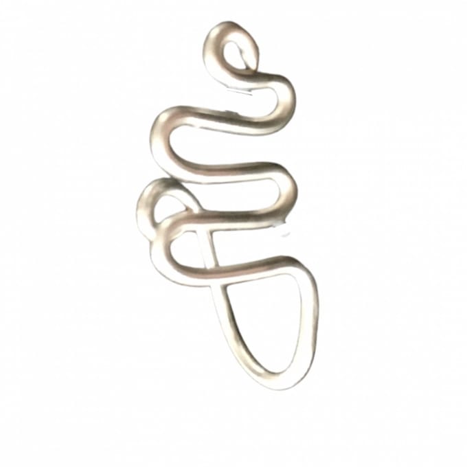 Neusklem Wave 2 cm zilverkleur - Charme Bijoux