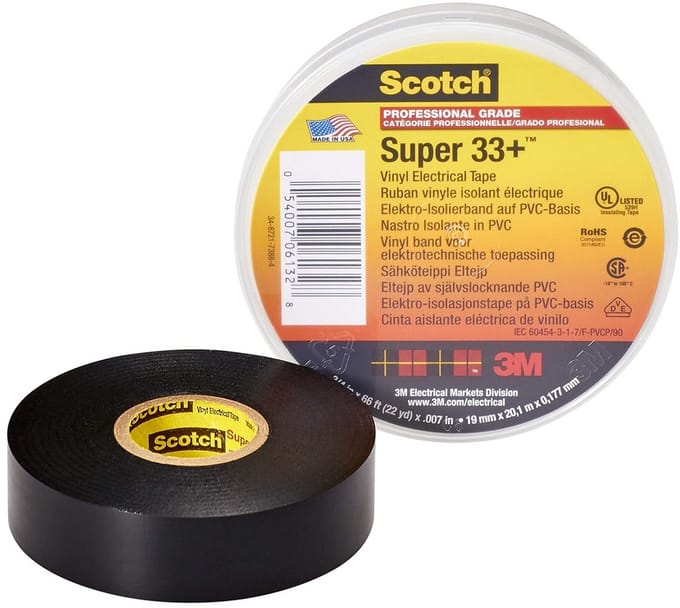 Zwarte Elektrische Isolatietape - Vinyl, 19mm x 20m