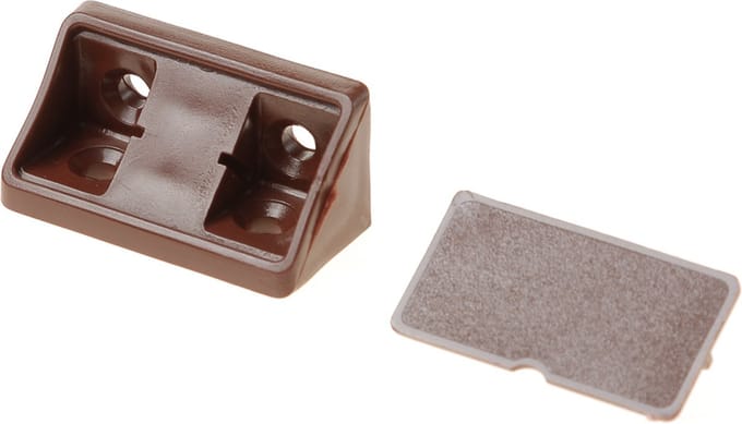 Hoekverbinder met kap donkerbruin