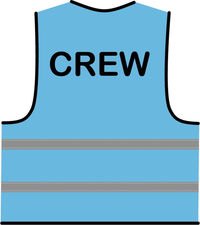 Crew hesje lichtblauw