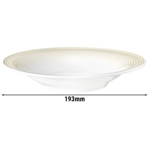 (6 stuks) SELTMANN WEIDEN Salade bord - Ø 190mm - Zandbeige Wit / Geel