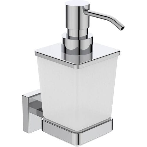 Ideal Standard IOM Square - Zeepdispenser met houder, mat glas/chroom E2252AA