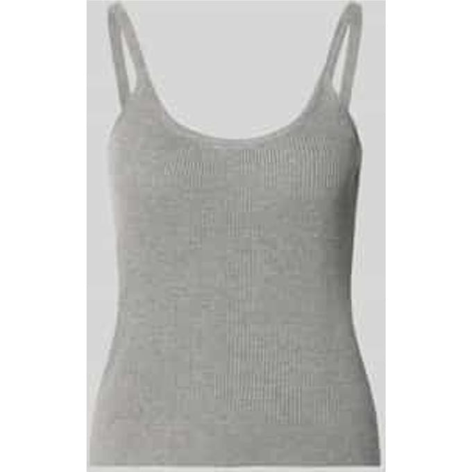 Tanktop van viscosemix met diep rugdecolleté