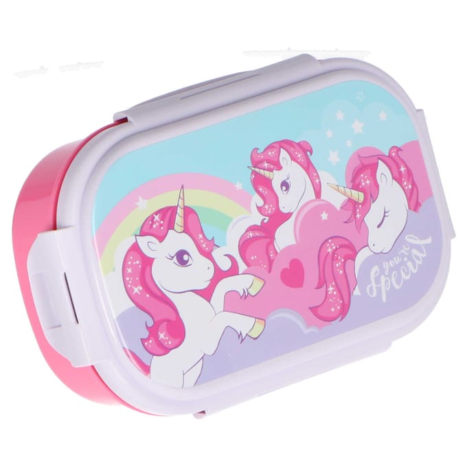 Unicorn Lunchbox met bestek - Eenhoorn Broodtrommel