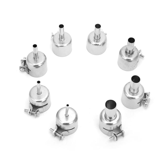 8 Stuks RVS Heteluchtpistool Mondstuk Hittebestendig Mondstuk voor 850 Heteluchtpistool 3~12mm