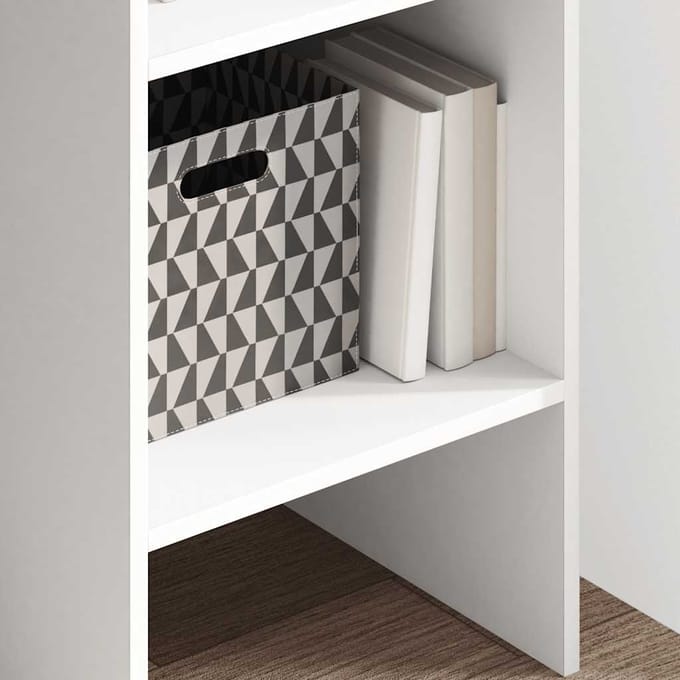 vidaXL - Boekenkast - 40x35x180 - cm - bewerkt - hout - wit