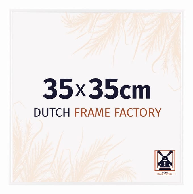 Fotolijst 35x35 cm - Kunststof - Wit Hoogglans - Easy
