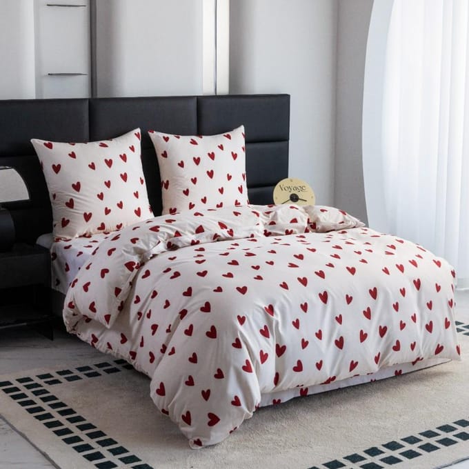 Cotton Market - Dekbedovertrek Set Harten - Multicolor - 140x200 cm - Microvezel/Katoenmix & Ritssluiting