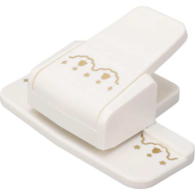 Randranden Knutselpons Plastic en Metaal Draagbare Papieren Bloem Embossing Pons voor Handwerk Type