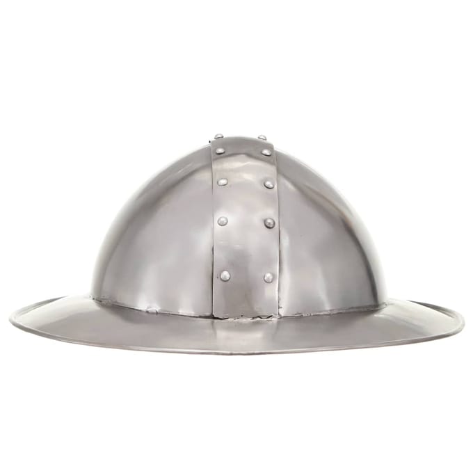 vidaXL Ridderhelm middeleeuws replica LARP staal zilverkleurig