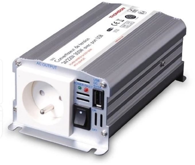 Spanningsomvormer - THOMSON - 24/220 V - 300 W - Met USB-aansluiting