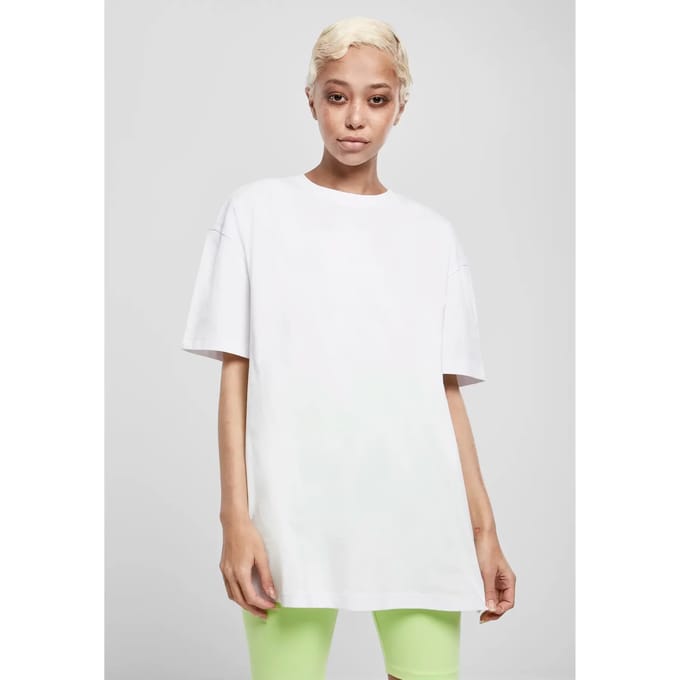 Urban Classics Oversized Boyfriend Tee Dames T-shirt - wit - S