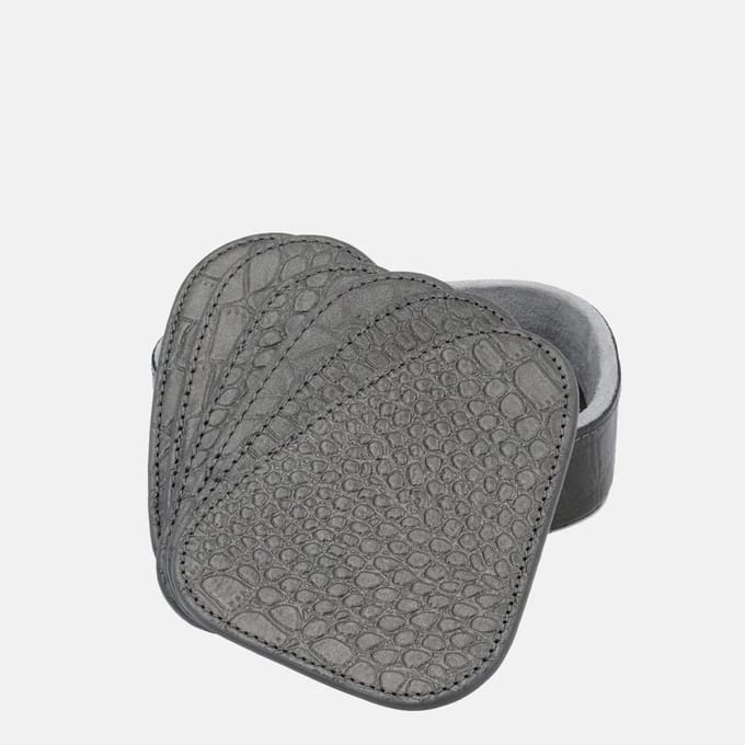 Chamada Sophie leren onderzetters croco organisch gun