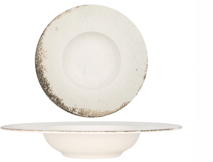 Kütahya Porselen Pastabord - Rustiground - Porselein - 27 cm (400cc) - set van 2