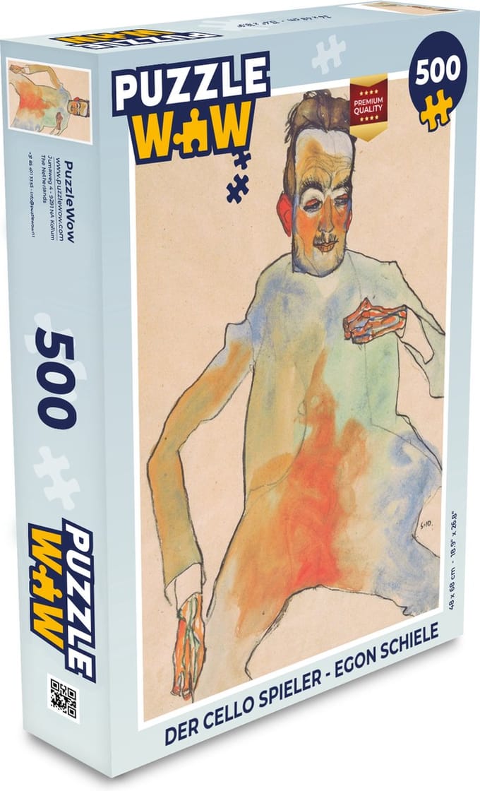 Puzzel Der cello spieler - Egon Schiele - Legpuzzel - Puzzel 500 stukjes
