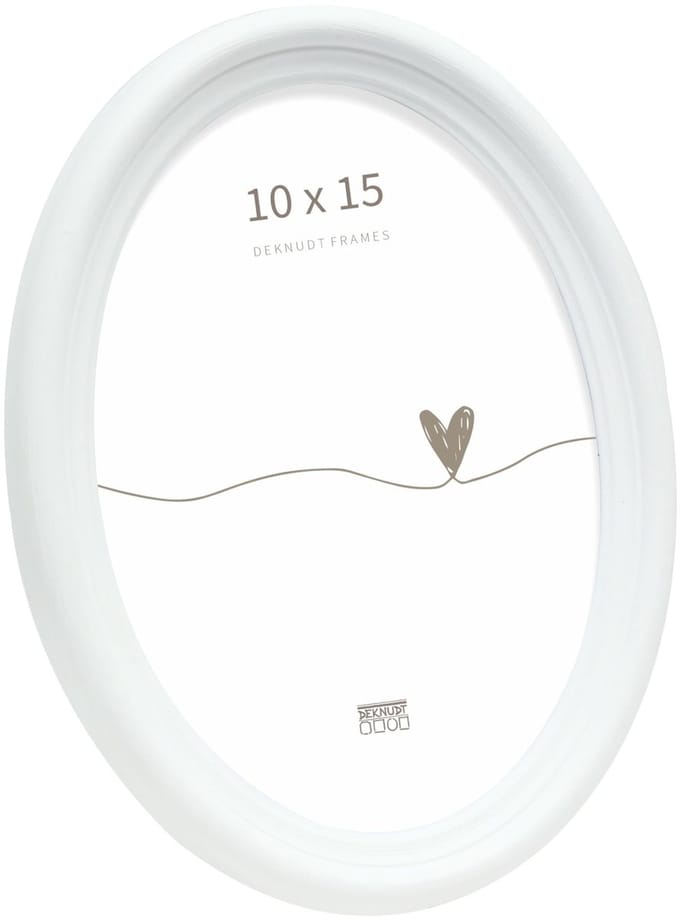 Deknudt Frames fotolijst S100F1 - wit - ovaal - 10x15 cm