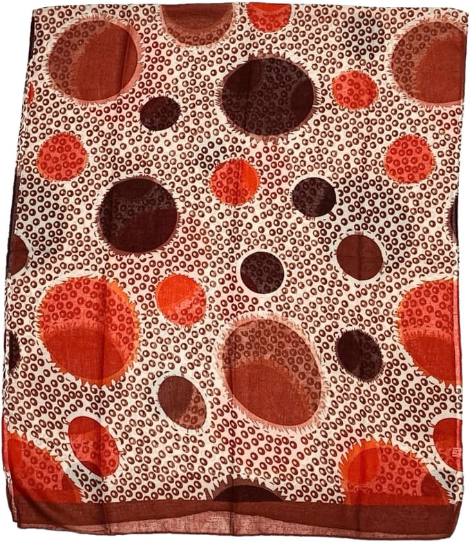 Lange Dunne Sjaal - Print - Bruin - 180 x 75 cm (23-60)