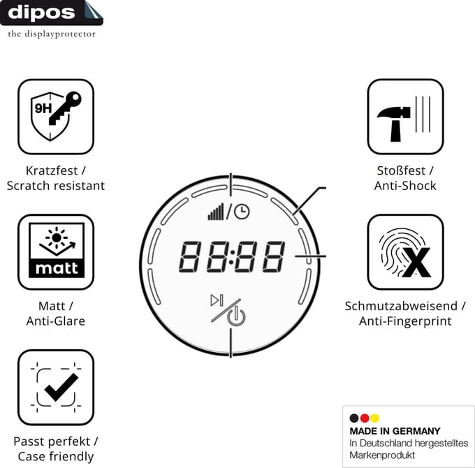 dipos – 2x Matte Pantserfolie geschikt voor MEDION MD 18420 | 9H Screenprotector