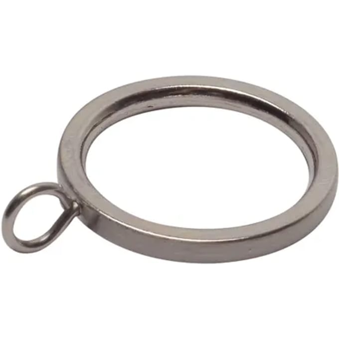 Decomode - Gordijnring - Metaal - Geborsteld Nikkel - Dia. 16mm - 12 Stuks