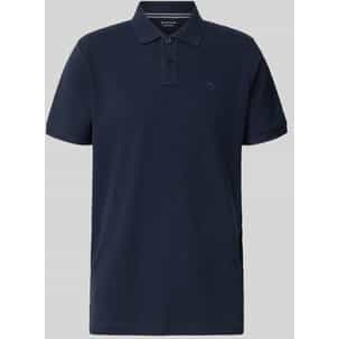 Tom Tailor - Piqué-poloshirt met geborduurd logo - Maat S - sky captain blue