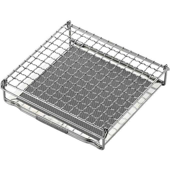 Filet de gril portable pour cuisinière, mini grille de four pliable, support de cuisson pour toasts, support de chauffage, outils de cuisson pour barbecue en plein air M gray