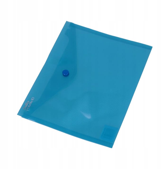 Patio A5 mapje blauw, transparant, met sluiting