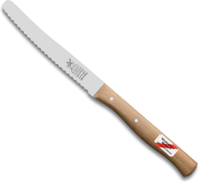 Robert Herder Tomatenmes – RVS – Rondspits – Lemmet 11 cm – Heft Beukenhout