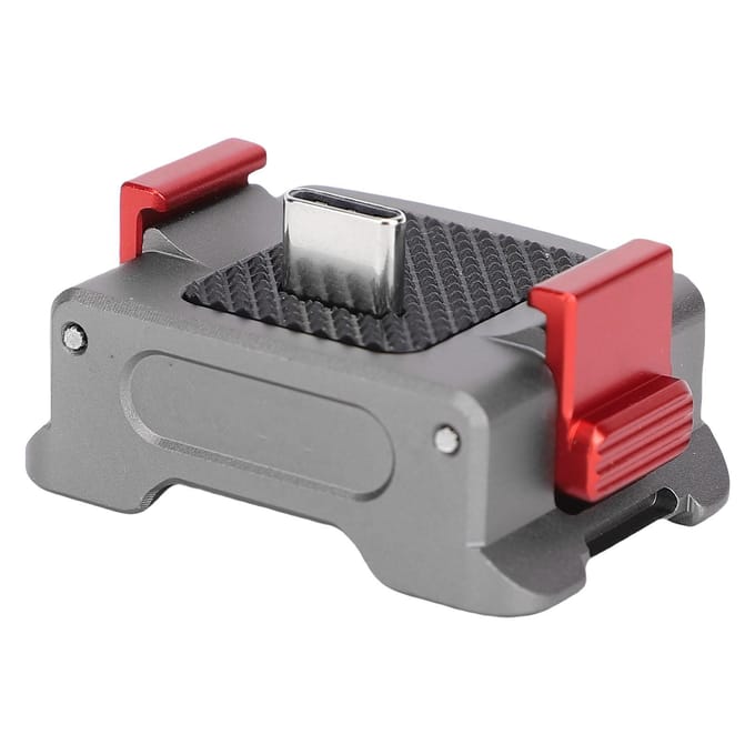 Oplaadadapterbasis Geschikt voor OSMO POCKET 3 Aluminiumlegering Magnetisch Dubbel Type C Oplaaddock gray