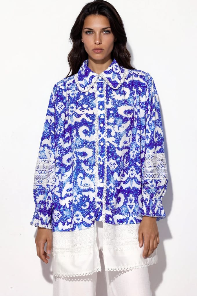 Floral mini A-lijn jurk