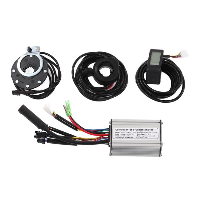 36V48V 250W 15A Fiets Borstelloze Motor Blokgolf Controller Kit met LCD4 Paneel 130X Duim black