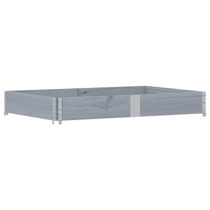 vidaXL Palletopzetrand 150x100 cm massief grenenhout grijs