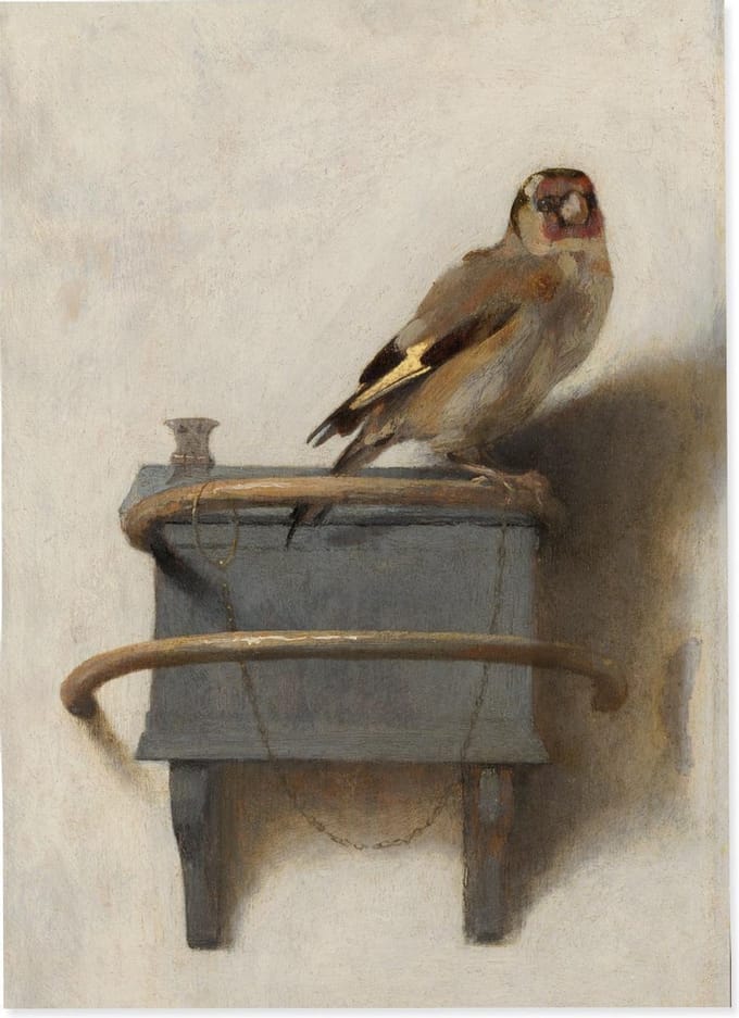 Poster 50x70 cm, Carel Fabritius, Het Puttertje