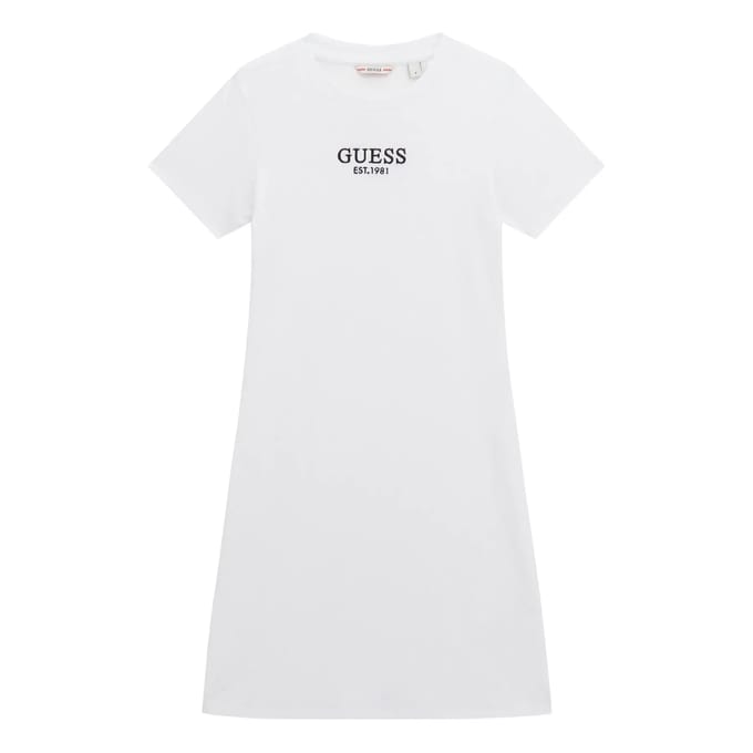 Geribbelde t-shirt jurk voor meisjes Guess