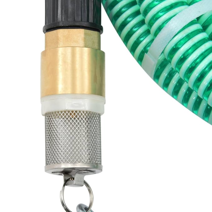 vidaXL Zuigslang met messing koppelingen 1,1'' 7 m PVC groen