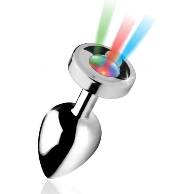 Aluminium Buttplug met LED verlichting - Large