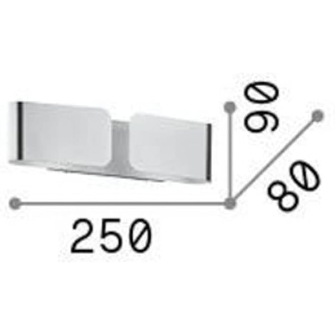 Ideal Lux Clip wandlamp, goudkleurig, metaal, breedte 25 cm