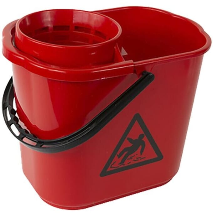 Mopemmer spaans Cleaninq met korf 12L rood