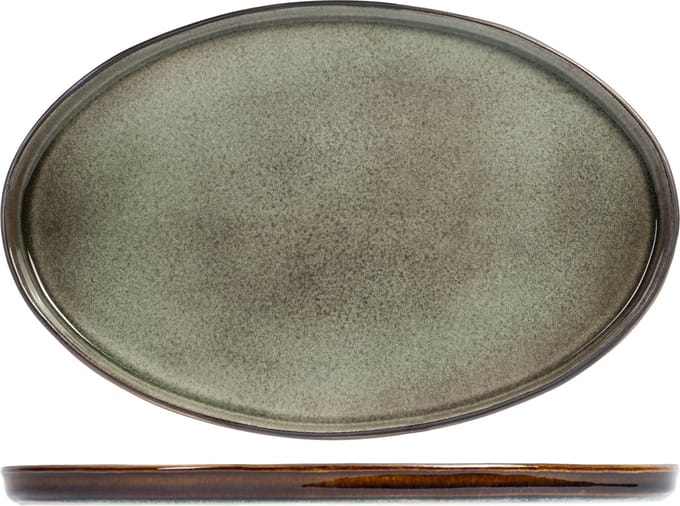 QUINTANA GREEN PLAT BORD 35,5X23,5CM OVAAL - 1 stuks