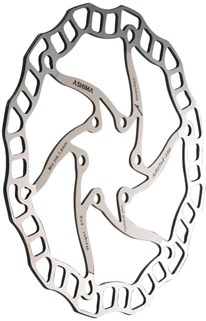 Ashima Aro 08 Ultralight 6b Remschijf Zilver 203 mm