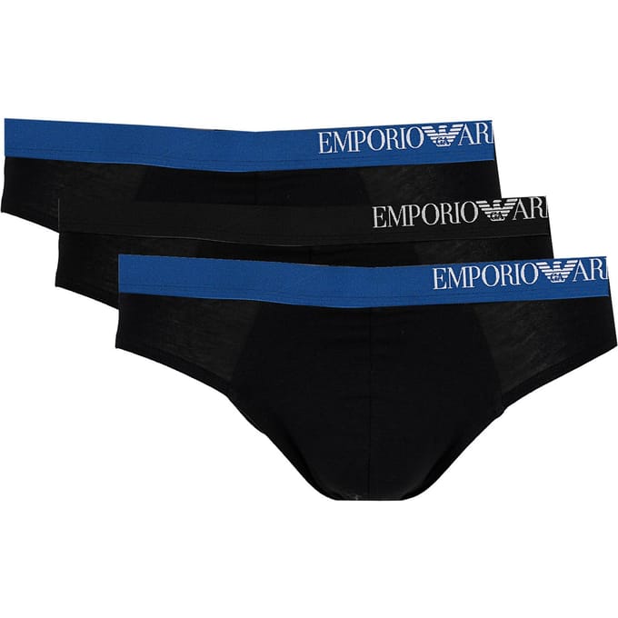 Emporio Armani Slipy 3 Pack Mannen zwart