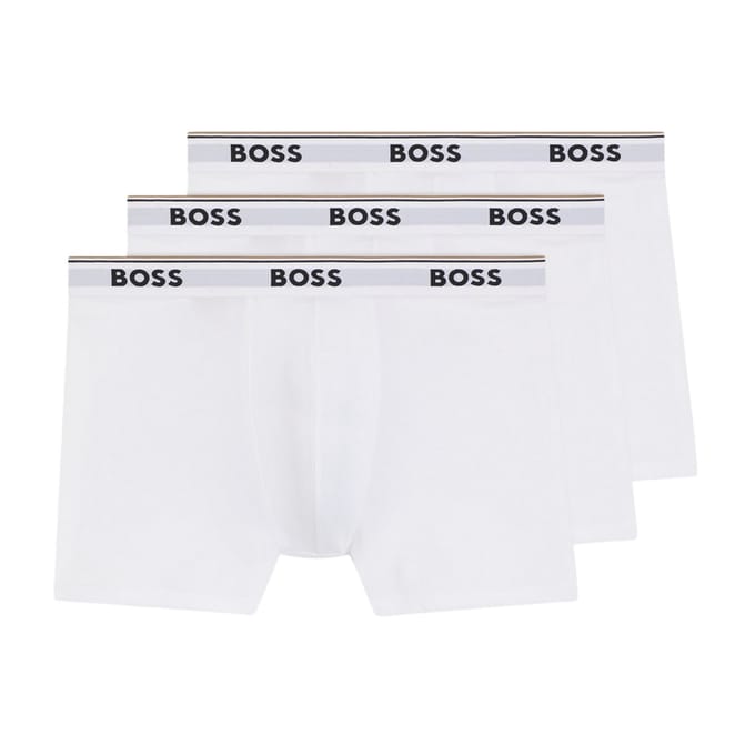 Boss Boxershorts met logo voor heren (set van 3) (Wit)