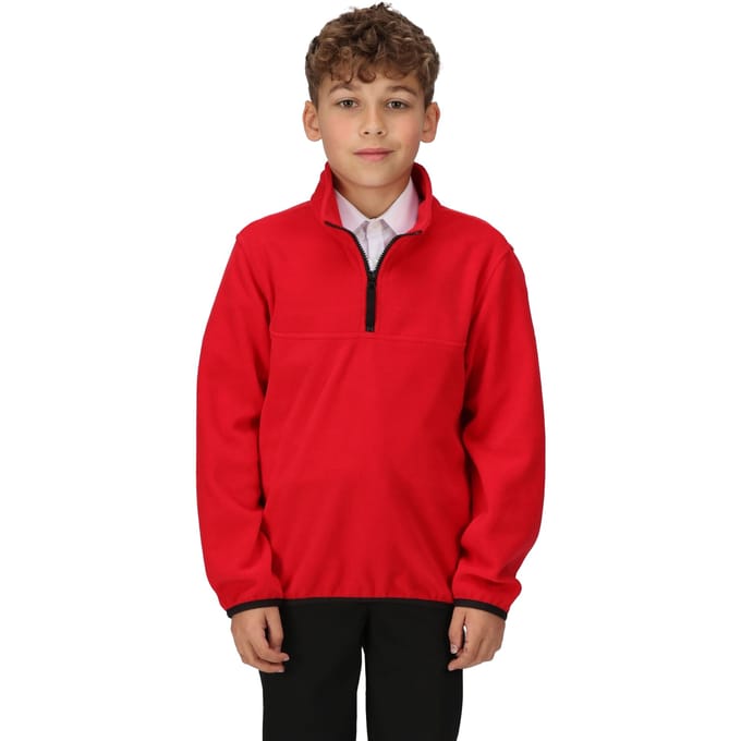 Regatta Kinder/Kids Microfleece Half Rits Fleece (Klassiek rood)