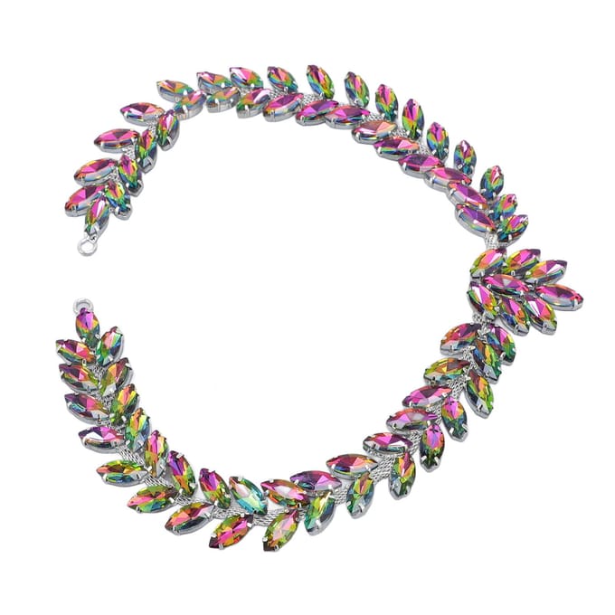 Decoratieve Strass Ketting 3,5x44,5cm Strass Ketting Naaiversiering voor Kleding