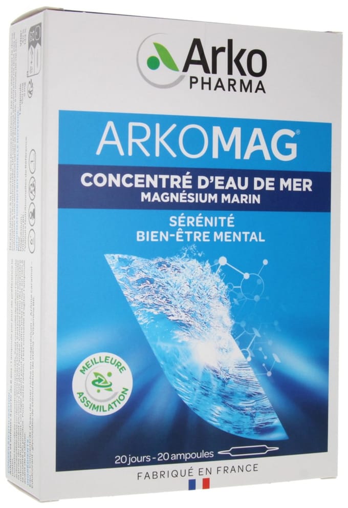 Arkopharma Arkomag Concentré D'Eau de Mer Magnésium Marin 20 Ampullen