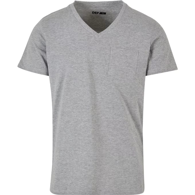 DEF - V-neck Heren T-shirt - M - Grijs