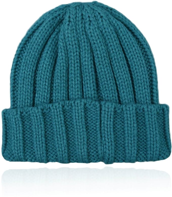 LGT JWLS Grofgebreide Dames Beanie met Omslagrand - Petrol