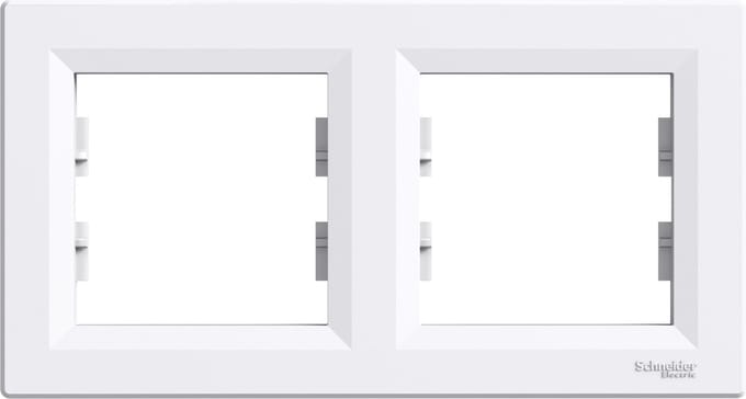 Schneider Electric ASFORA Serie - Dubbele Horizontale Frame - Wit - BRS